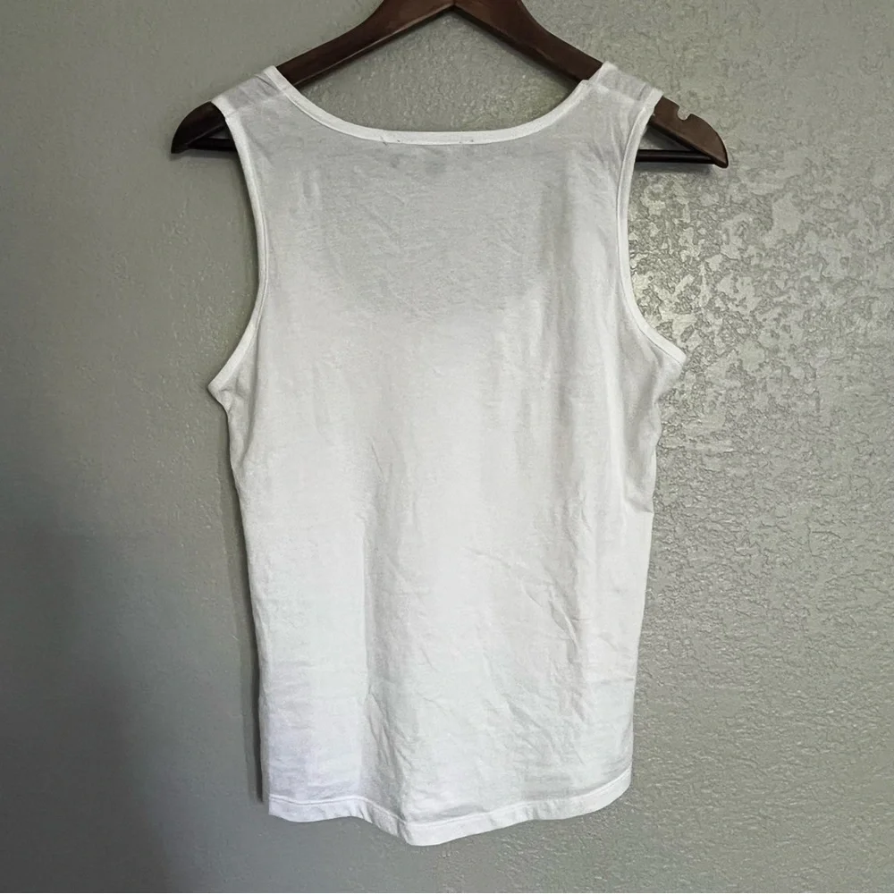 INC International Concepts Knotted Strap Tank Top Women’s Bright White Small